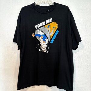 Custom Ink Black Graphic Tee POUR ME TAPROOM GILROY Short Sleeve T-Shirt Men XXL